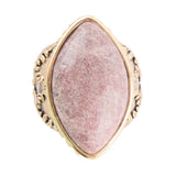 Champion Pink Rhodonite Golden Cocktail Ring - Barse Jewelry - Flyclothing LLC