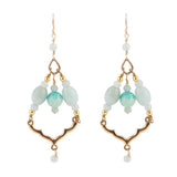 Chandelier Amazonite and Bronze Earrings - Barse Jewelry - Flyclothing LLC
