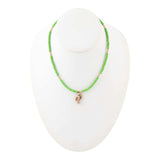 Charmed Cactus Lime Green Turquoise Golden Pendant Necklace - Barse Jewelry - Flyclothing LLC