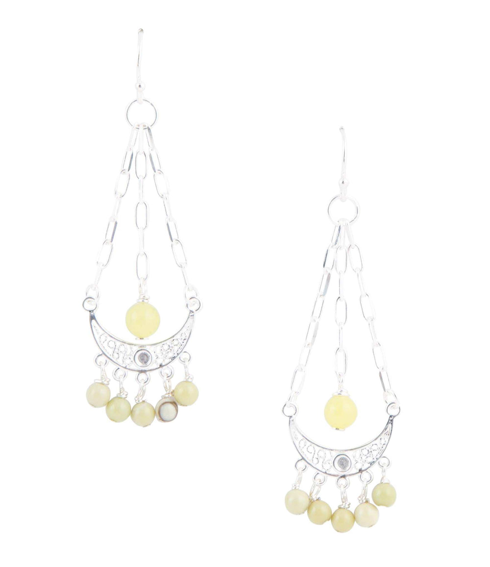 Chartruese Lemon Jade Chandelier Earrings - Barse Jewelry - Flyclothing LLC