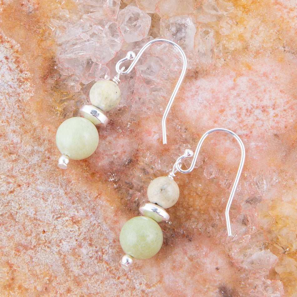Chartruese Lemon Jade Drop Earrings - Barse Jewelry - Flyclothing LLC