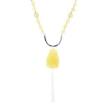 Chartruese Lemon Jade Long Pendant Necklace - Barse Jewelry - Flyclothing LLC