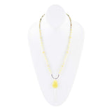 Chartruese Lemon Jade Long Pendant Necklace - Barse Jewelry - Flyclothing LLC