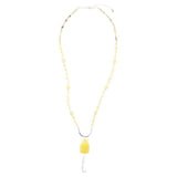 Chartruese Lemon Jade Long Pendant Necklace - Barse Jewelry - Flyclothing LLC