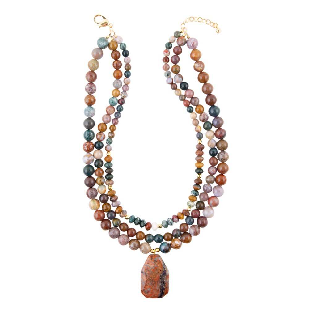 Cheyenne Jasper Statement Necklace - Barse Jewelry - Flyclothing LLC
