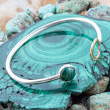 Circle Two Toned Green Malachite Cuff Bracelet - Barse Jewelry - Flyclothing LLC