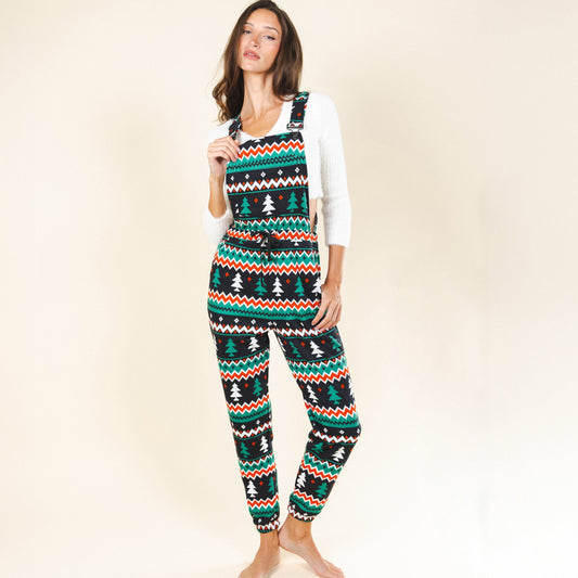 The Classic Caroler | Holiday Fair Isle Women's Pajamaralls® - Shinesty - Flyclothing LLC
