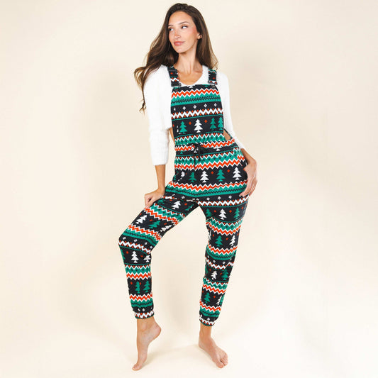 The Classic Caroler | Holiday Fair Isle Women's Pajamaralls® - Shinesty - Flyclothing LLC