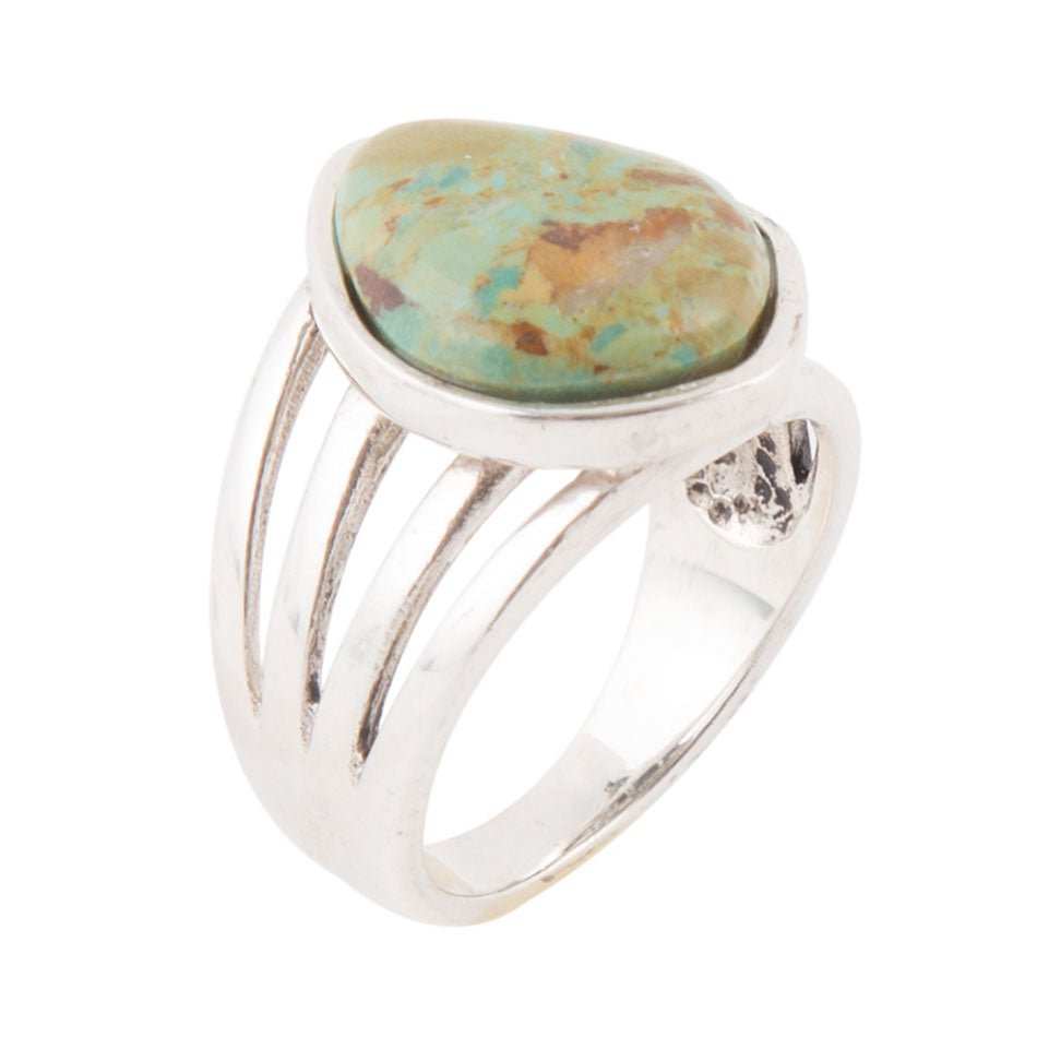Classy Sterling Silver Blue Turquoise Ring - Barse Jewelry - Flyclothing LLC