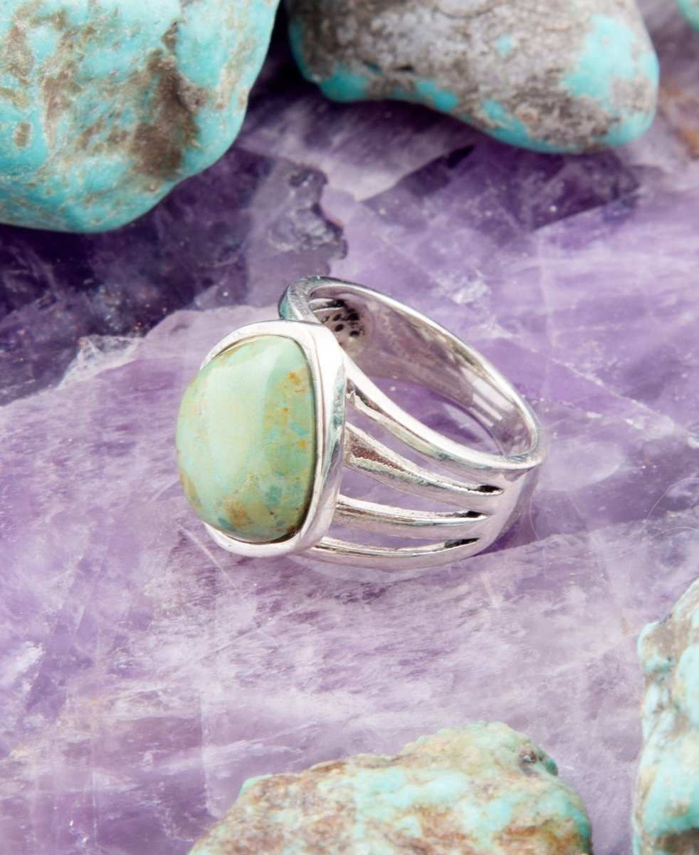 Classy Sterling Silver Blue Turquoise Ring - Barse Jewelry - Flyclothing LLC