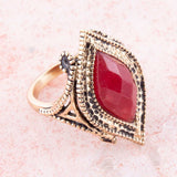 Cleopatra Bordeaux Quartz Ring - Barse Jewelry - Flyclothing LLC
