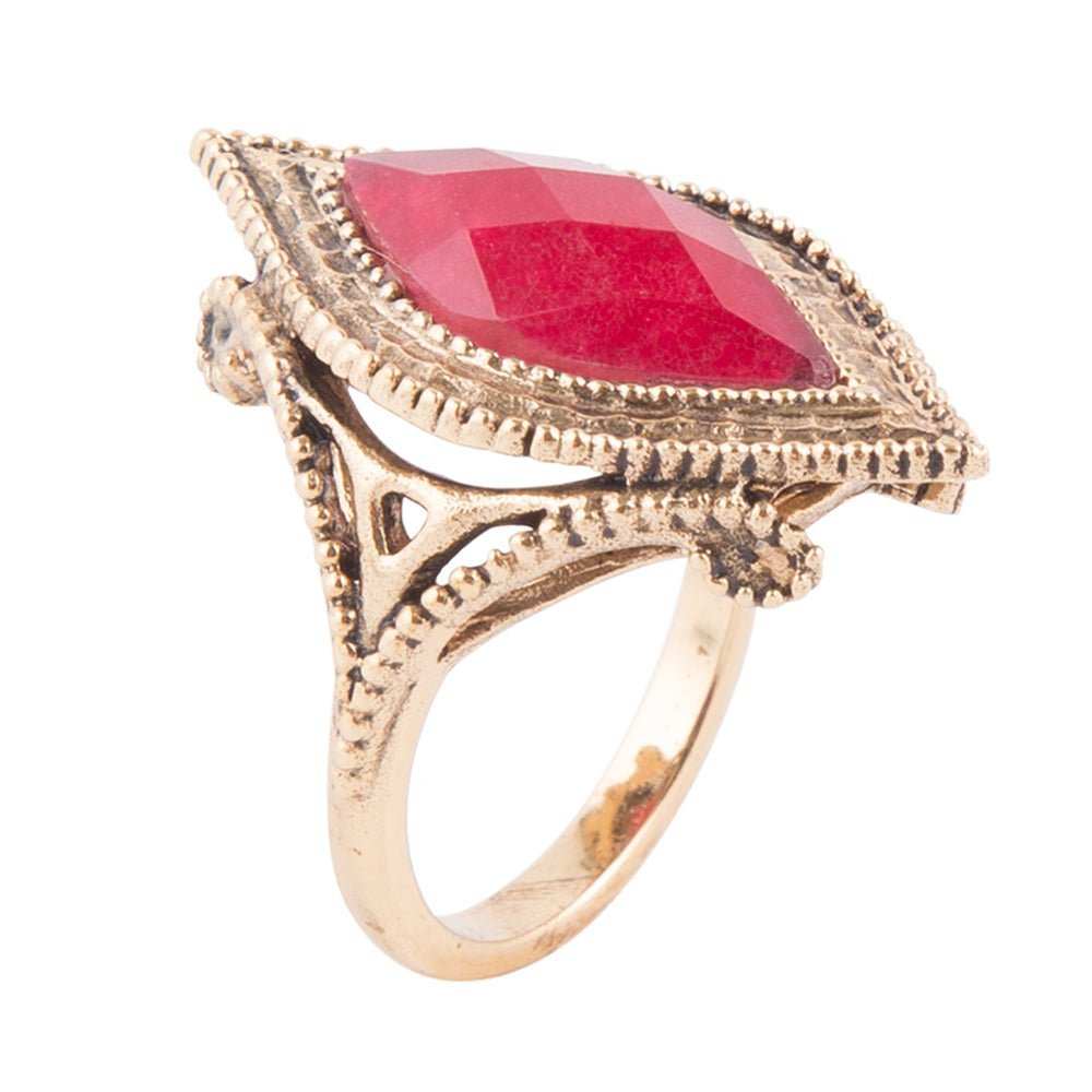 Cleopatra Bordeaux Quartz Ring - Barse Jewelry - Flyclothing LLC