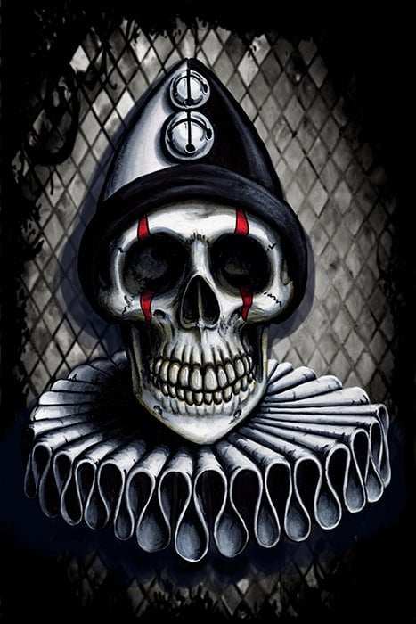 Black Market Art Company Clown With Stuff Print - Black Market Art Company - Flyclothing LLC