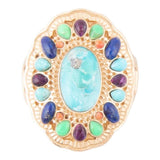 Concho Colorful Golden Statement Ring - Barse Jewelry - Flyclothing LLC