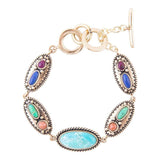 Concho Colorful Golden Link Bracelet - Barse Jewelry - Flyclothing LLC