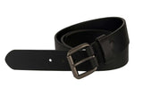 Mens Premium Leather Belt in Black - Unik Just for Bikers - Flyclothing LLC