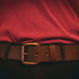 Mens Premium Leather Belt - Unik Just for Bikers - Flyclothing LLC