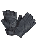 8101.00 - Mens Fingerless Leather Gloves - Unik Just for Bikers - Flyclothing LLC