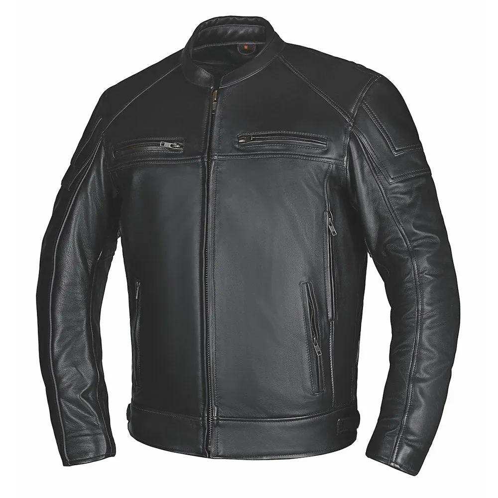 Ace - Mens Ultra Leather Jacket - Unik Just for Bikers - Flyclothing LLC