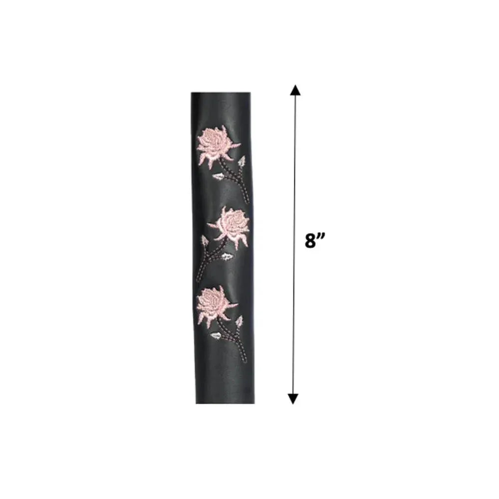 Hair Accessory Adorned with embroidered pink roses - Unik Just for Bikers - Flyclothing LLC
