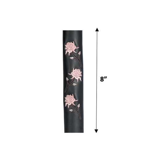 Adorned with embroidered pink roses - Unik Just for Bikers - Flyclothing LLC