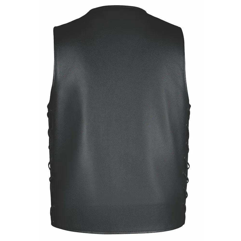 Badolero - Mens Tall Leather Vest - Unik Just for Bikers - Flyclothing LLC