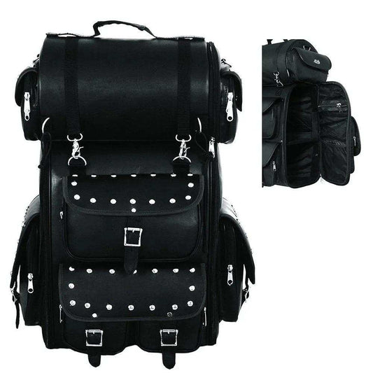 Black Nylon Touring Shelf - PVC Travel Bag - Unik Just for Bikers - Flyclothing LLC