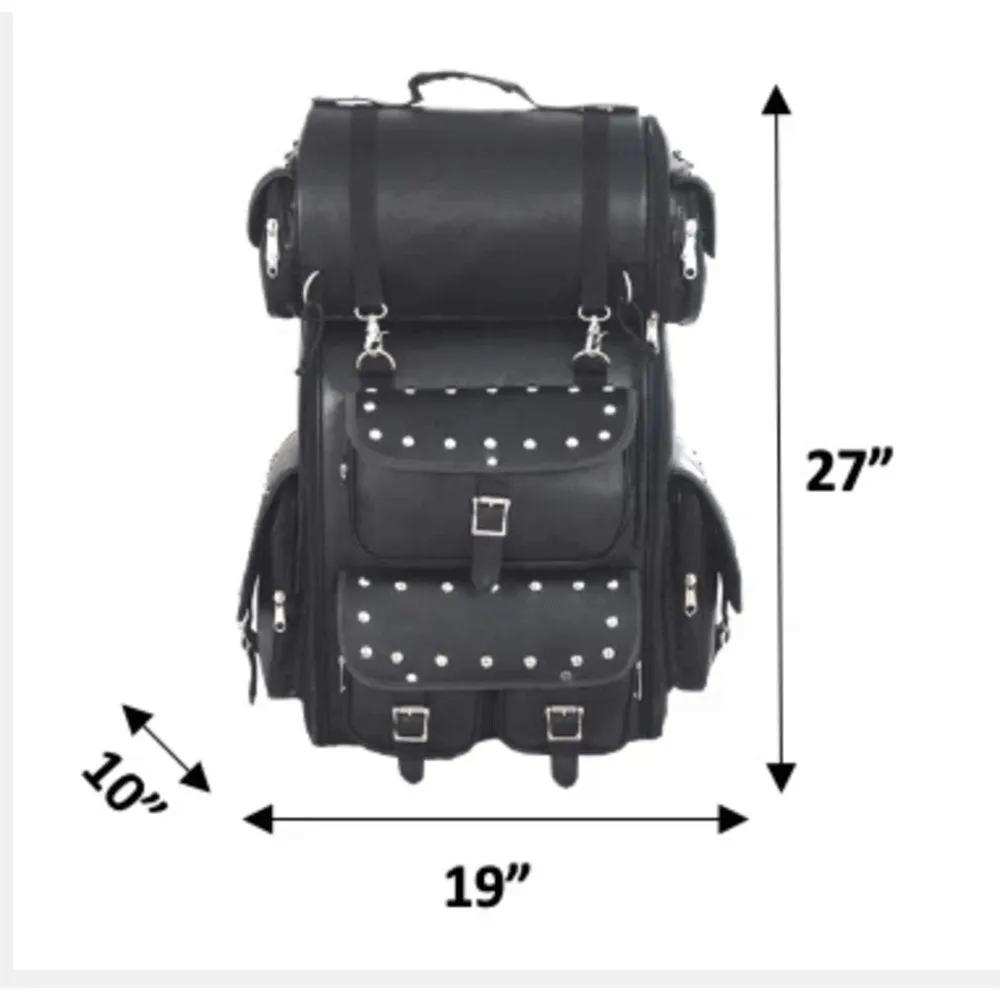 Black Nylon Touring Shelf - PVC Travel Bag - Unik Just for Bikers - Flyclothing LLC