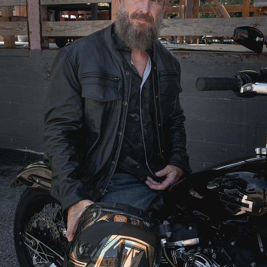 Dragon - Mens Premium Leather Jacket - Unik Just for Bikers - Flyclothing LLC