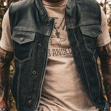 Hybrid white - Mens Hybrid Club Vest - Unik Just for Bikers - Flyclothing LLC