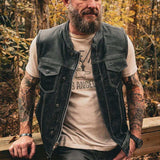 Hybrid white - Mens Hybrid Club Vest - Unik Just for Bikers - Flyclothing LLC