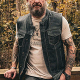 Hybrid white - Mens Hybrid Club Vest - Unik Just for Bikers - Flyclothing LLC