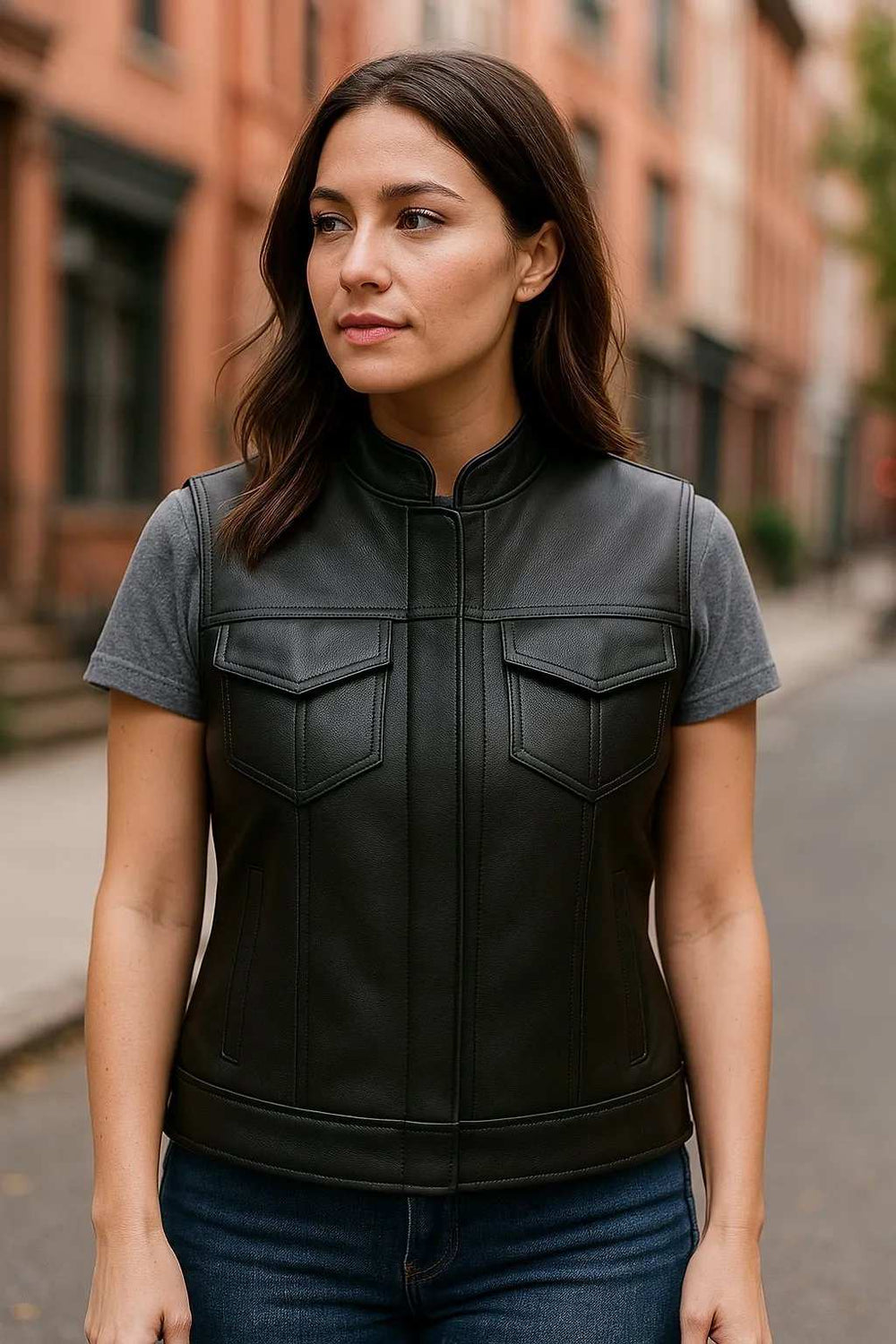 Lynda - Ladies SOA Style Club Vest - Unik Just for Bikers - Flyclothing LLC
