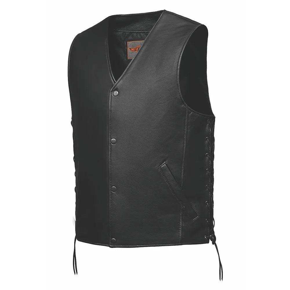 Mojave - Mens Ultra Leather Vest - Unik Just for Bikers - Flyclothing LLC