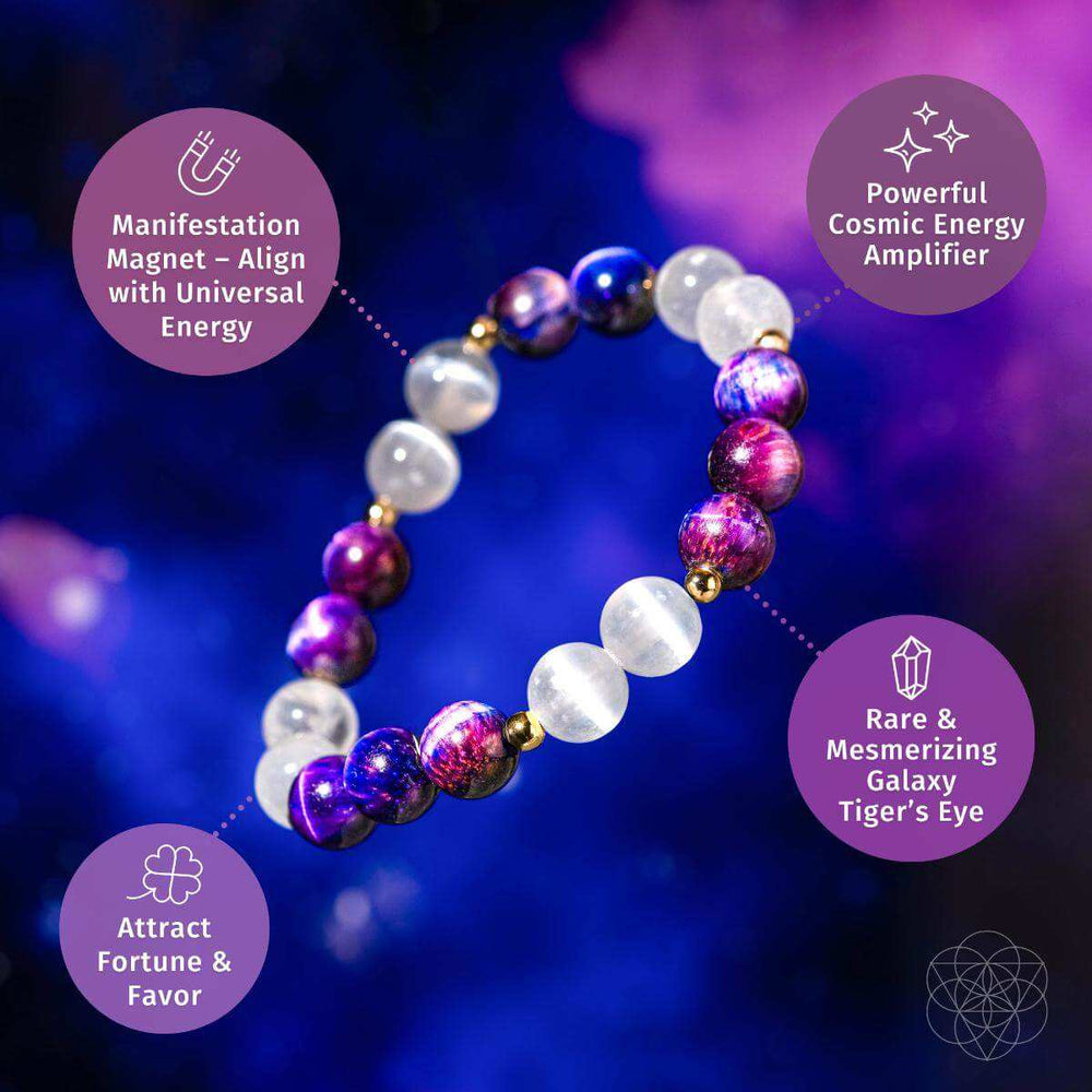 Cosmic Energy Amplifier - Galaxy Tiger’s Eye Bracelet - Conscious Items - Flyclothing LLC