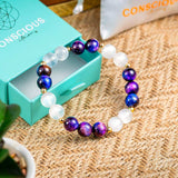 Cosmic Energy Amplifier - Galaxy Tiger’s Eye Bracelet - Conscious Items - Flyclothing LLC