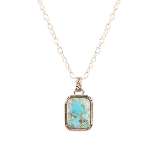 Credence Genuine Turquoise Pendant Necklace - Barse Jewelry - Flyclothing LLC