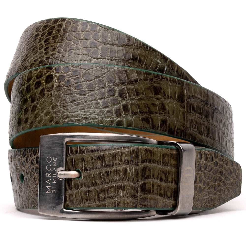Riccardo Belt Rustic Olive - Marco Di Milano - Flyclothing LLC