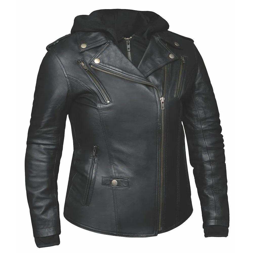 Cher - Ladies 3-in-1 Leather Jacket - Unik Just for Bikers - Flyclothing LLC