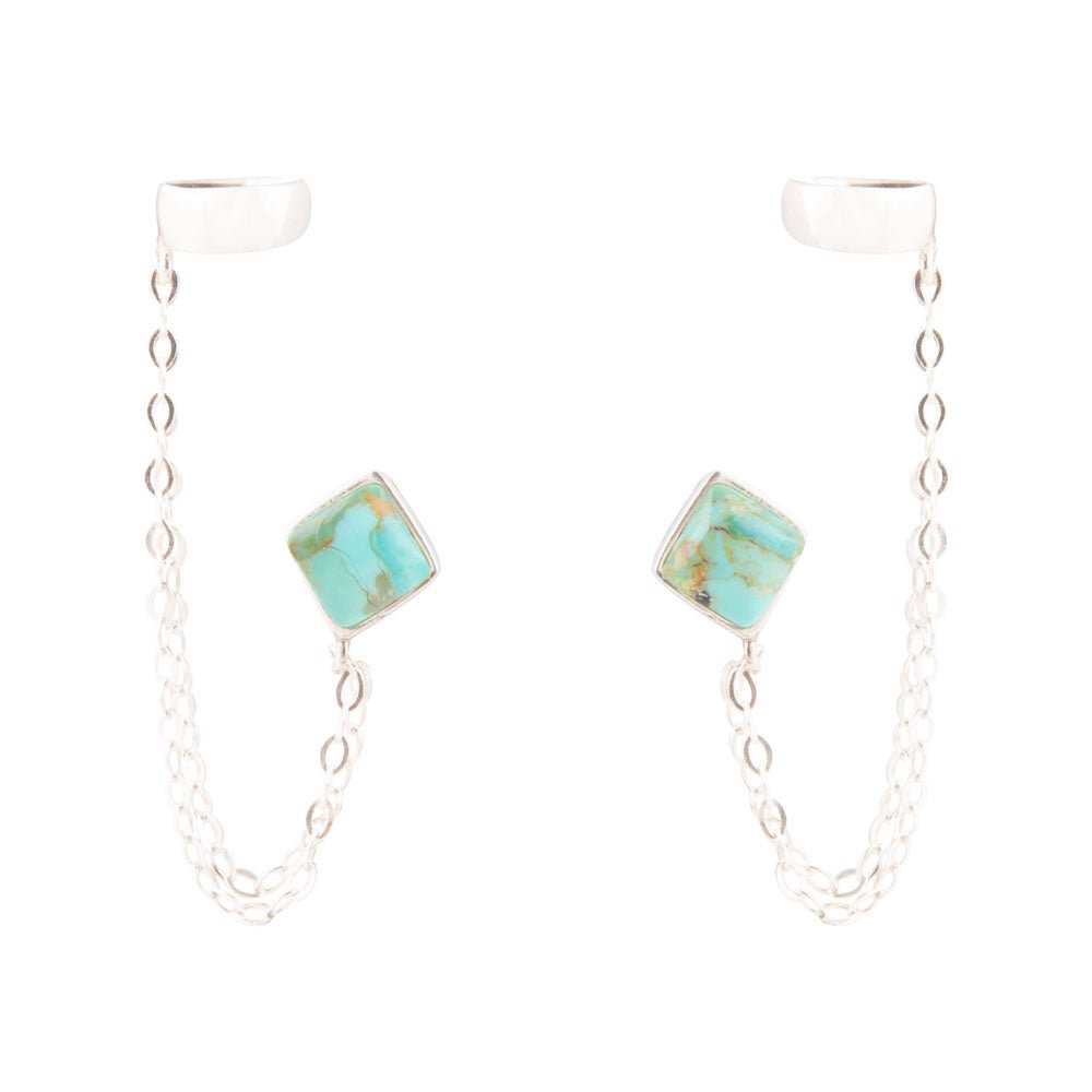 Cuffed Up Turquoise and Sterling Silver Earrings - Barse Jewelry - Flyclothing LLC