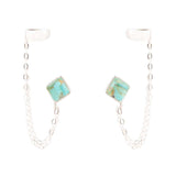 Cuffed Up Turquoise and Sterling Silver Earrings - Barse Jewelry - Flyclothing LLC