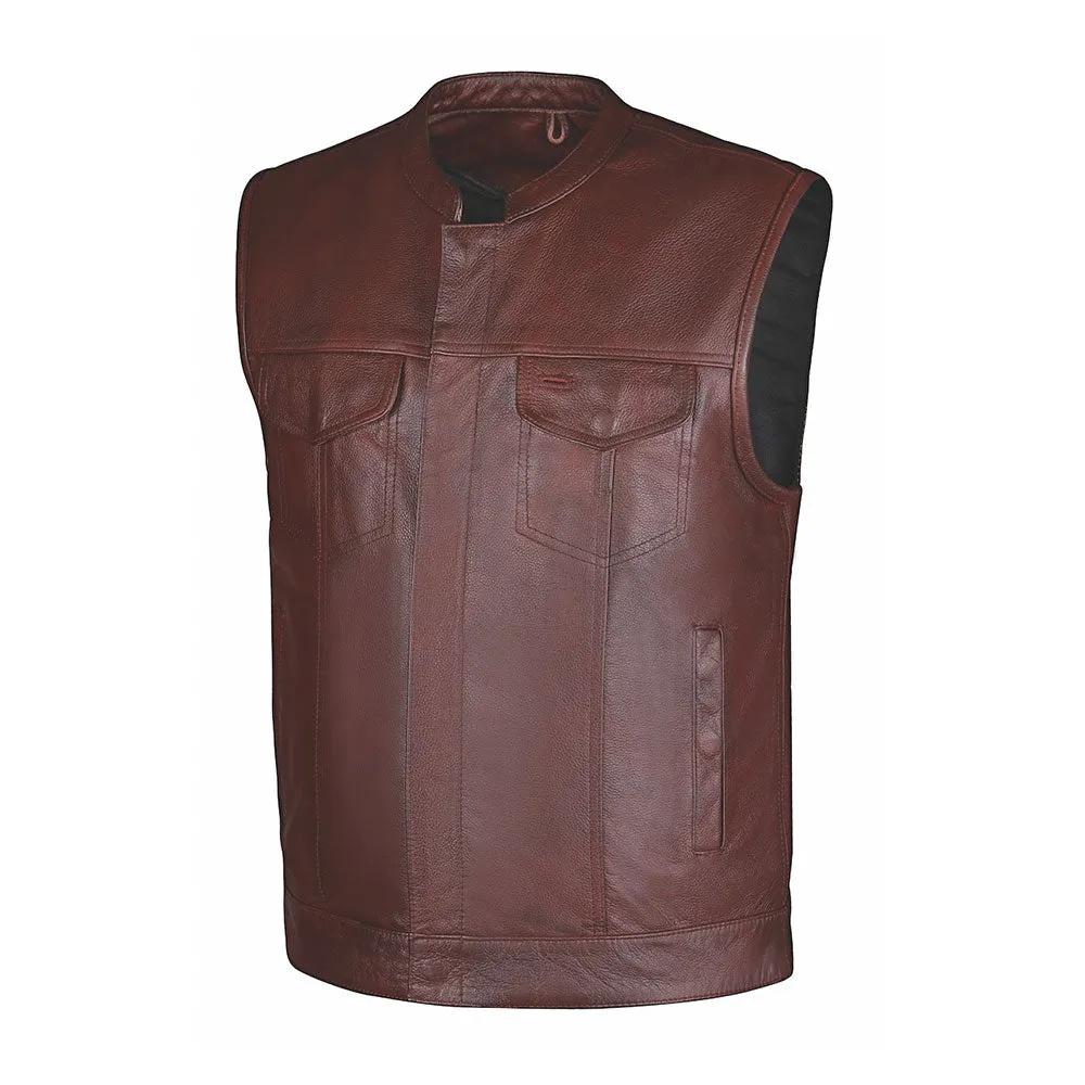 Custer - Unik Mens Motorcycle Biker Leather Club Vest - Unik Just for Bikers - Flyclothing LLC