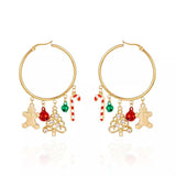 Christmas Theme Hoop Earrings - Trendsi - Flyclothing LLC