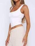Devine Square Neck Wide Strap Tank - Trendsi - Flyclothing LLC