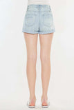 Kancan High Rise Repaired Mom Denim Shorts - Trendsi - Flyclothing LLC