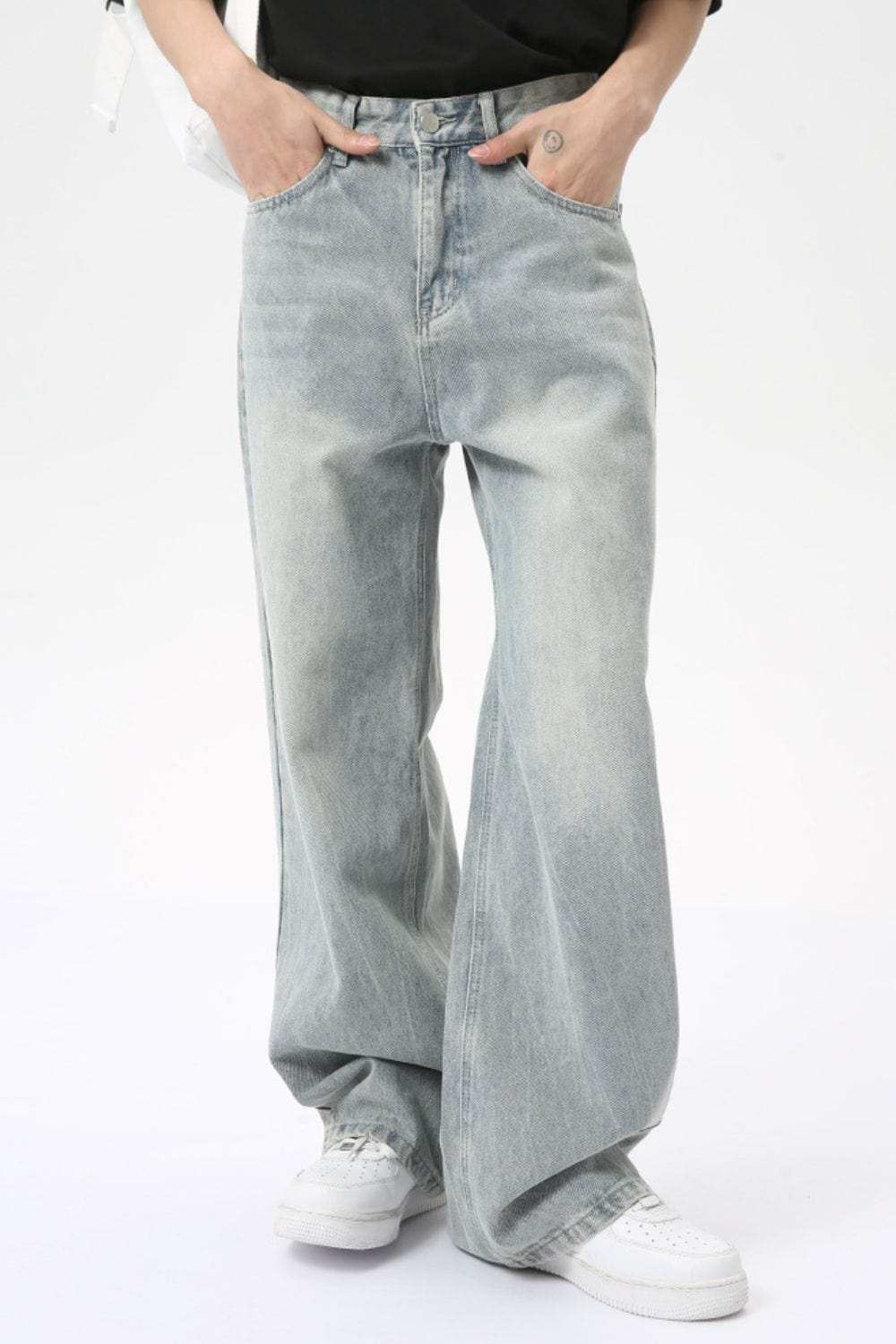 Wide Leg Jeans with Pockets - Trendsi - Flyclothing LLC