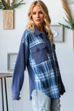 Oh Plaid Button Up Long Sleeve Shacket with Breast Pockets - Trendsi - Flyclothing LLC