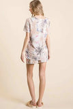 BiBi Tie Dye Terry Shorts with Drawstring - Trendsi - Flyclothing LLC