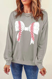 Bow Graphic Round Neck Long Sleeve Sweatshirt - Trendsi - Flyclothing LLC
