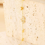 18K Gold-Plated Butterfly Charm Bracelet - Trendsi - Flyclothing LLC